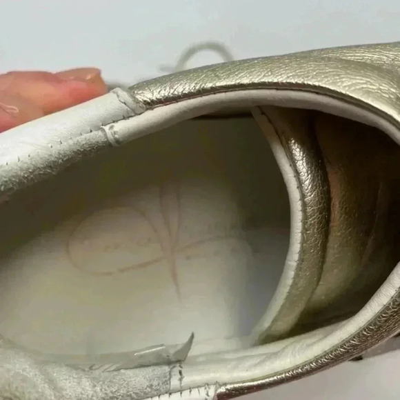 Jennifer Tattanelli Metallic Gold Star‎ Platform Sneaker - Picture 5 of 7